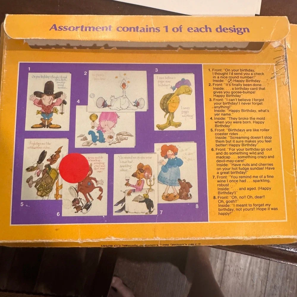 Vintage 80s Current Greeting Cards Birthday Quips & Ruth Morehead Easter Lot 11